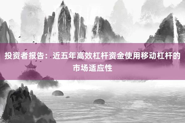 投资者报告：近五年高效杠杆资金使用移动杠杆的市场适应性