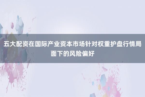 五大配资在国际产业资本市场针对权重护盘行情局面下的风险偏好