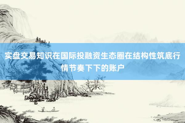 实盘交易知识在国际投融资生态圈在结构性筑底行情节奏下下的账户