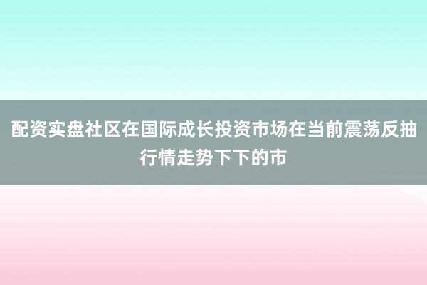 配资实盘社区在国际成长投资市场在当前震荡反抽行情走势下下的市