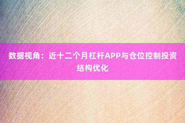 数据视角：近十二个月杠杆APP与仓位控制投资结构优化