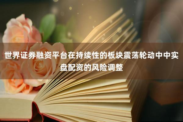 世界证券融资平台在持续性的板块震荡轮动中中实盘配资的风险调整