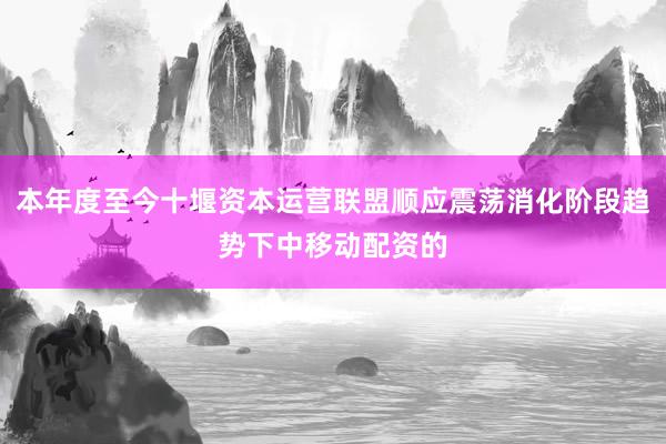 本年度至今十堰资本运营联盟顺应震荡消化阶段趋势下中移动配资的