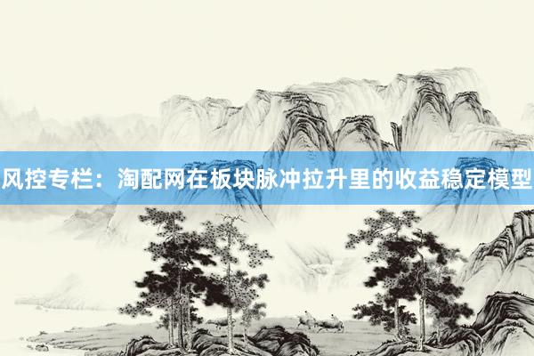 风控专栏：淘配网在板块脉冲拉升里的收益稳定模型