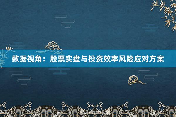 数据视角：股票实盘与投资效率风险应对方案