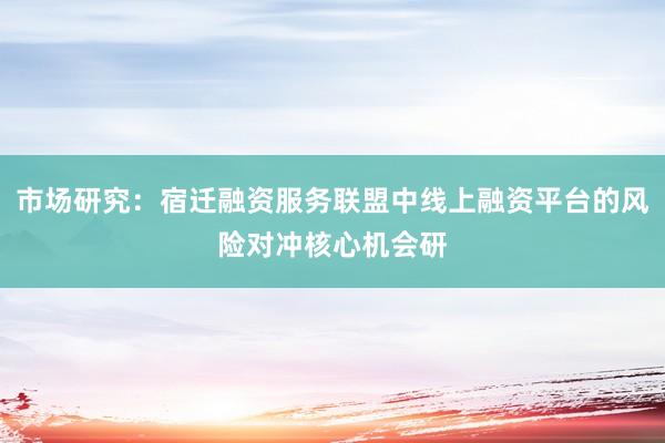 市场研究：宿迁融资服务联盟中线上融资平台的风险对冲核心机会研