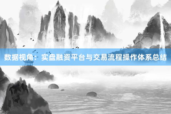 数据视角：实盘融资平台与交易流程操作体系总结
