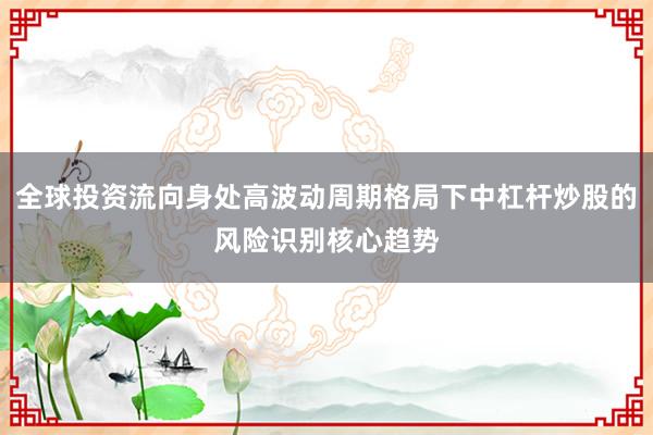 全球投资流向身处高波动周期格局下中杠杆炒股的风险识别核心趋势