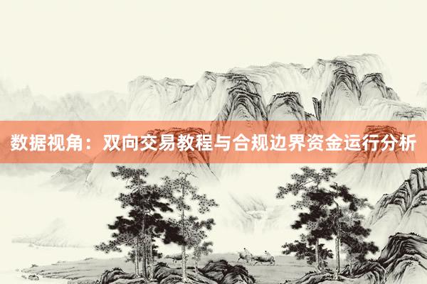 数据视角：双向交易教程与合规边界资金运行分析