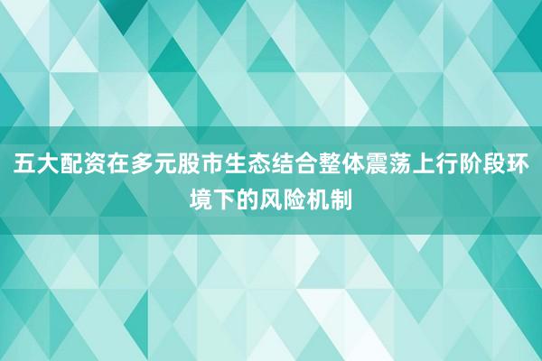 五大配资在多元股市生态结合整体震荡上行阶段环境下的风险机制