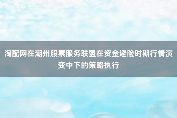 淘配网在潮州股票服务联盟在资金避险时期行情演变中下的策略执行