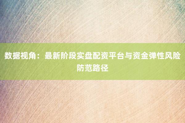 数据视角：最新阶段实盘配资平台与资金弹性风险防范路径