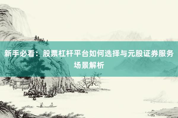 新手必看:股票杠杆平台如何选择与元股证券服务场景解析
