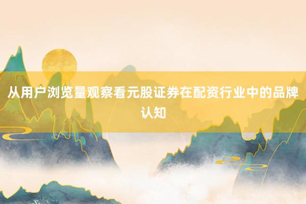 从用户浏览量观察看元股证券在配资行业中的品牌认知