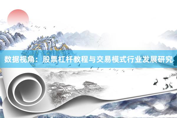 数据视角：股票杠杆教程与交易模式行业发展研究