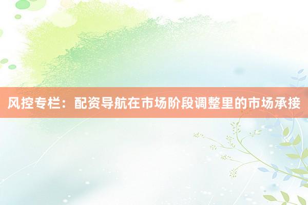 风控专栏：配资导航在市场阶段调整里的市场承接