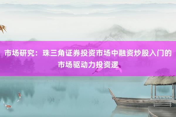 市场研究：珠三角证券投资市场中融资炒股入门的市场驱动力投资逻