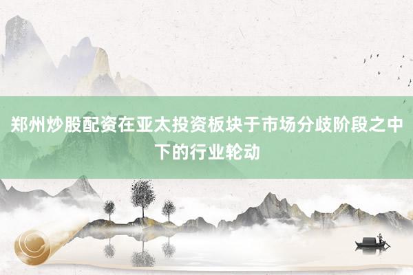 郑州炒股配资在亚太投资板块于市场分歧阶段之中下的行业轮动