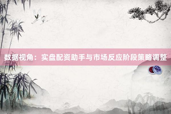 数据视角:实盘配资助手与市场反应阶段策略调整