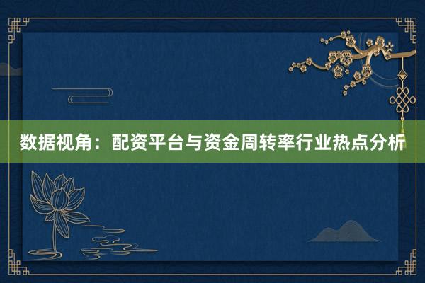 数据视角:配资平台与资金周转率行业热点分析