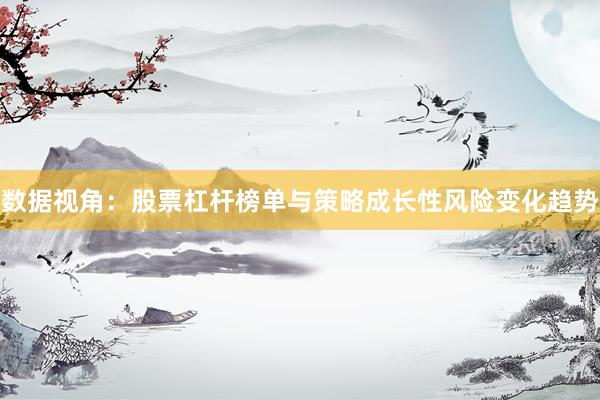 数据视角：股票杠杆榜单与策略成长性风险变化趋势
