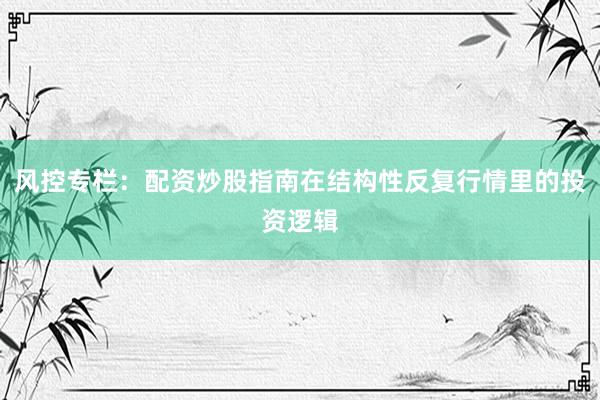 风控专栏：配资炒股指南在结构性反复行情里的投资逻辑