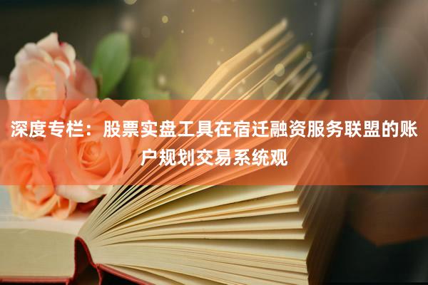 深度专栏：股票实盘工具在宿迁融资服务联盟的账户规划交易系统观