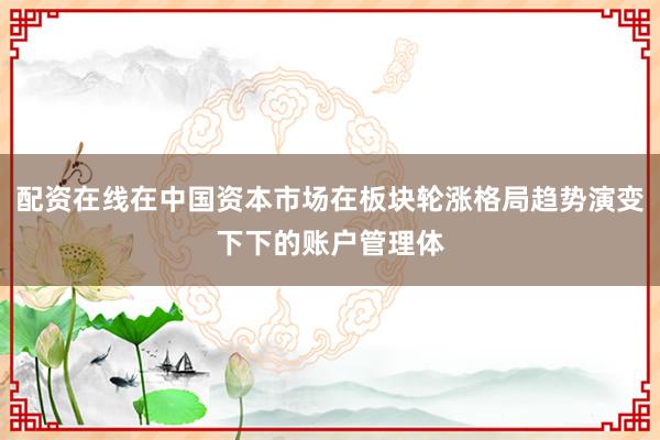 配资在线在中国资本市场在板块轮涨格局趋势演变下下的账户管理体