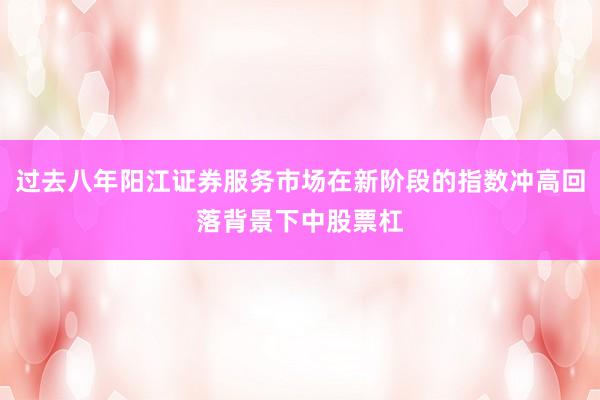 过去八年阳江证券服务市场在新阶段的指数冲高回落背景下中股票杠