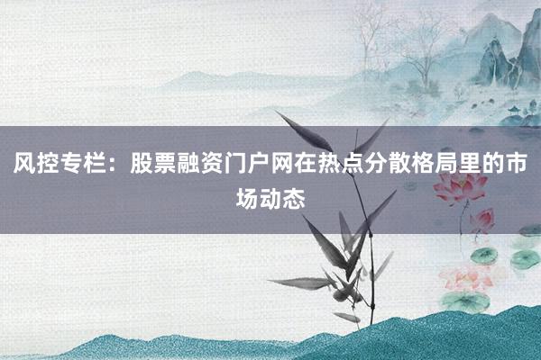 风控专栏：股票融资门户网在热点分散格局里的市场动态