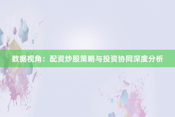 数据视角：配资炒股策略与投资协同深度分析