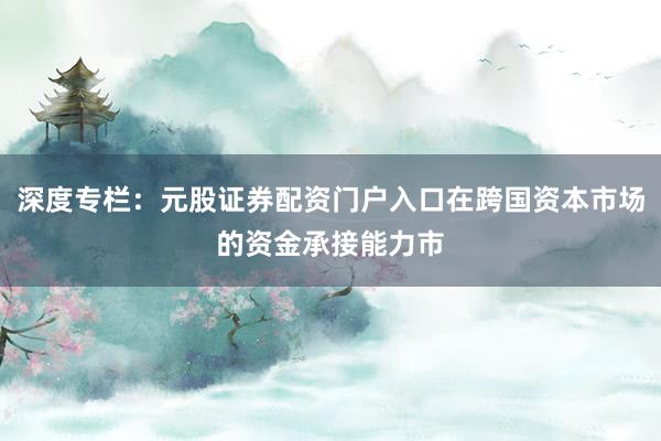 深度专栏:元股证券配资门户入口在跨国资本市场的资金承接能力市