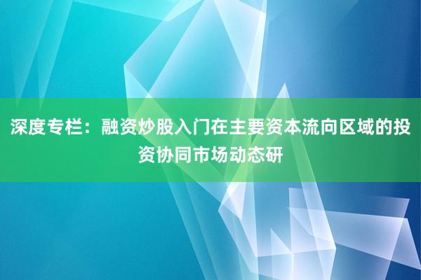 深度专栏：融资炒股入门在主要资本流向区域的投资协同市场动态研
