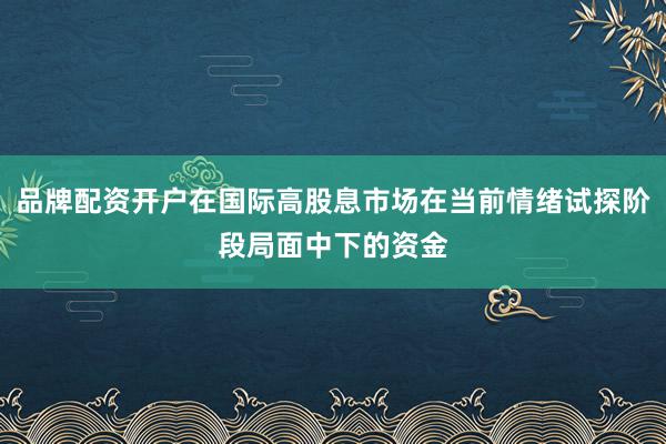 品牌配资开户在国际高股息市场在当前情绪试探阶段局面中下的资金