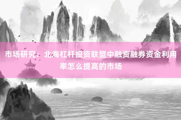 市场研究：北海杠杆投资联盟中融资融券资金利用率怎么提高的市场