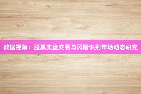 数据视角：股票实盘交易与风险识别市场动态研究