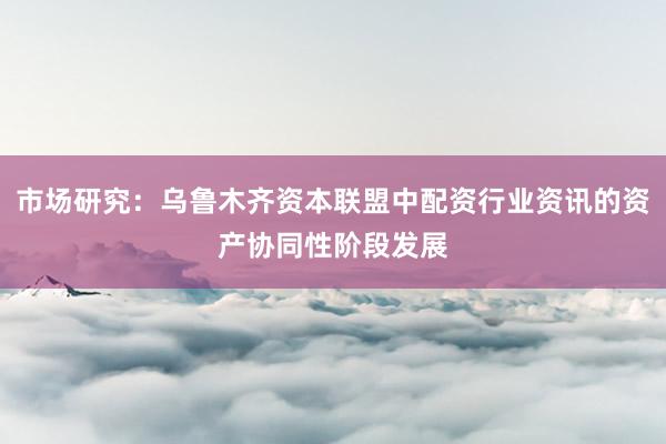 市场研究：乌鲁木齐资本联盟中配资行业资讯的资产协同性阶段发展