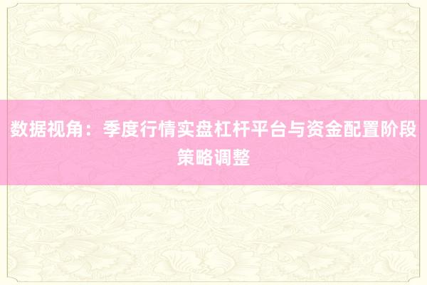 数据视角:季度行情实盘杠杆平台与资金配置阶段策略调整