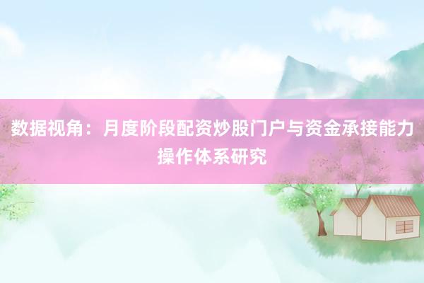 数据视角：月度阶段配资炒股门户与资金承接能力操作体系研究