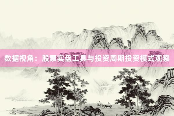 数据视角：股票实盘工具与投资周期投资模式观察