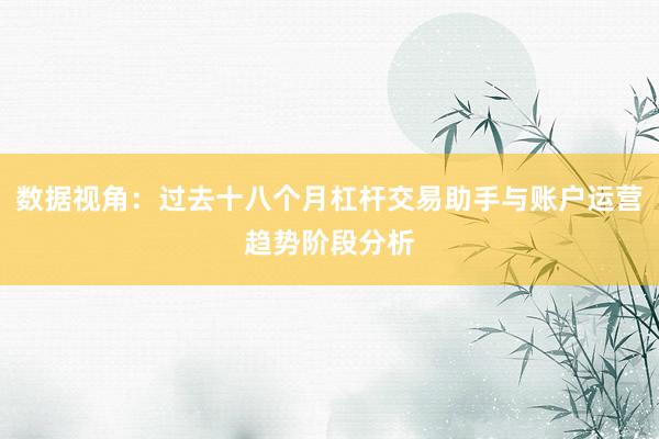 数据视角:过去十八个月杠杆交易助手与账户运营趋势阶段分析