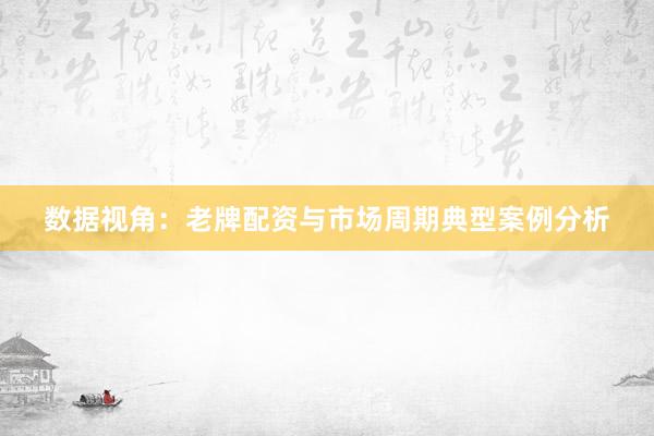 数据视角：老牌配资与市场周期典型案例分析