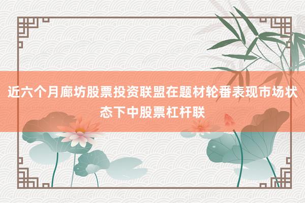 近六个月廊坊股票投资联盟在题材轮番表现市场状态下中股票杠杆联