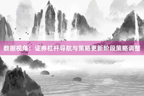 数据视角：证券杠杆导航与策略更新阶段策略调整