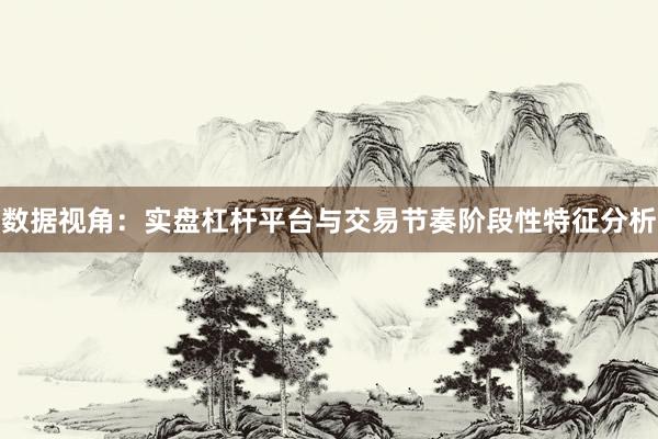 数据视角：实盘杠杆平台与交易节奏阶段性特征分析