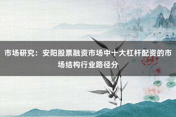 市场研究：安阳股票融资市场中十大杠杆配资的市场结构行业路径分