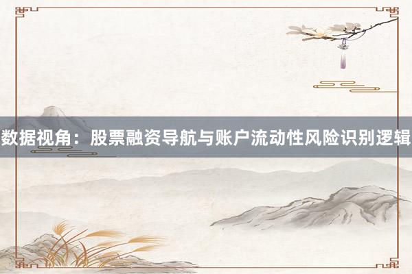 数据视角：股票融资导航与账户流动性风险识别逻辑