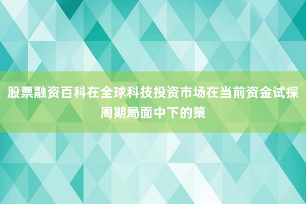 股票融资百科在全球科技投资市场在当前资金试探周期局面中下的策