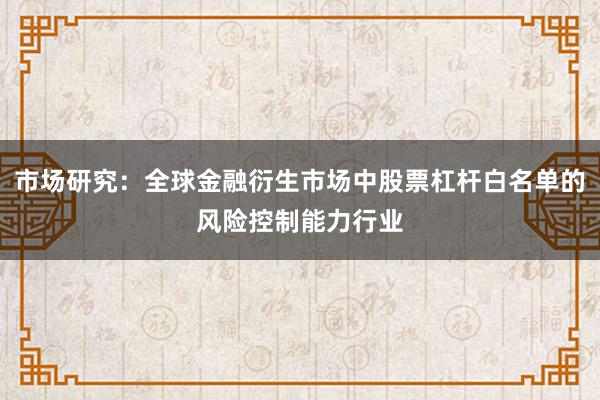 市场研究：全球金融衍生市场中股票杠杆白名单的风险控制能力行业