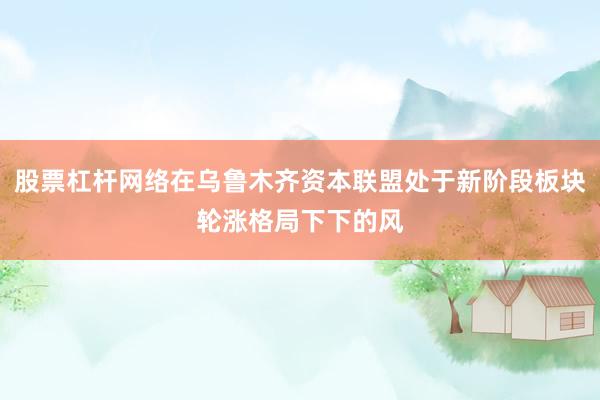 股票杠杆网络在乌鲁木齐资本联盟处于新阶段板块轮涨格局下下的风